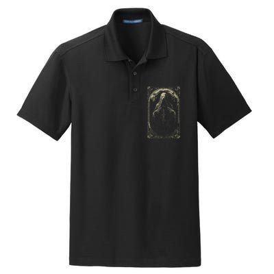 Death Tarot Card Halloween Dry Zone Grid Polo