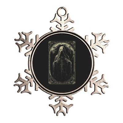 Death Tarot Card Halloween Metallic Star Ornament