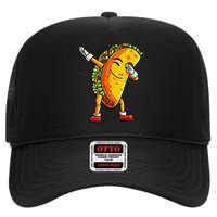 Dabbing Taco Cinco de Mayo Funny Dab Dance Mexican High Crown Mesh Back Trucker Hat