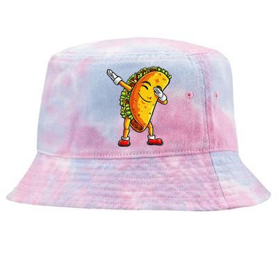 Dabbing Taco Cinco de Mayo Funny Dab Dance Mexican Tie-Dyed Bucket Hat