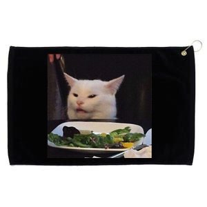 Dinner Table Cat Meme Funny Internet Yelling Confused Gift Grommeted Golf Towel