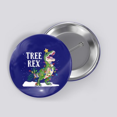 Dinosaur Trex Christmas Lights Funny Tree Rex Funny Gift Button