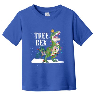 Dinosaur Trex Christmas Lights Funny Tree Rex Funny Gift Toddler T-Shirt