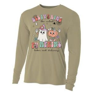 Delivering The Cutest Pumpkins Labor And Delivery L&D Nurse Cooling Performance Long Sleeve Crew