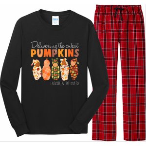 Delivering The Cutest Pumpkins Labor & Delivery Nurse Fall Long Sleeve Pajama Set