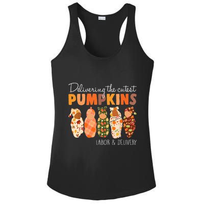 Delivering The Cutest Pumpkins Labor & Delivery Nurse Fall Ladies PosiCharge Competitor Racerback Tank