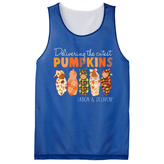 Delivering The Cutest Pumpkins Labor & Delivery Nurse Fall Mesh Reversible Basketball Jersey Tank