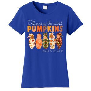 Delivering The Cutest Pumpkins Labor & Delivery Nurse Fall Women's T-Shirt