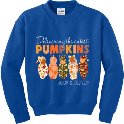 Delivering The Cutest Pumpkins Labor & Delivery Nurse Fall Kids Sweatshirt