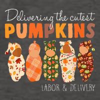 Delivering The Cutest Pumpkins Labor & Delivery Nurse Fall Vector Backpack
