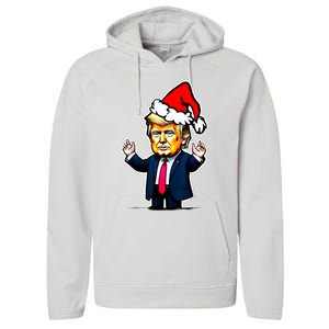 Donald Trump Christmas For Dads & Women Christmas Trump Performance Fleece Hoodie