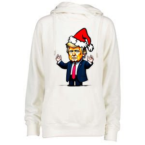 Donald Trump Christmas For Dads & Women Christmas Trump Womens Funnel Neck Pullover Hood