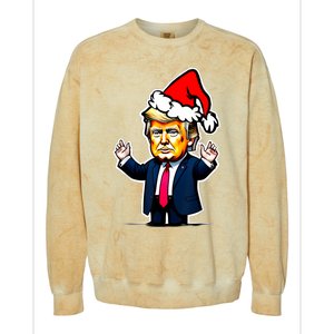 Donald Trump Christmas For Dads & Women Christmas Trump Colorblast Crewneck Sweatshirt