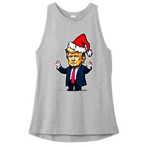 Donald Trump Christmas For Dads & Women Christmas Trump Ladies PosiCharge Tri-Blend Wicking Tank