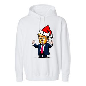 Donald Trump Christmas For Dads & Women Christmas Trump Garment-Dyed Fleece Hoodie