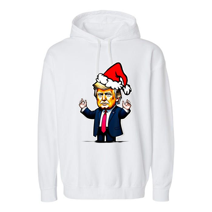 Donald Trump Christmas For Dads & Women Christmas Trump Garment-Dyed Fleece Hoodie