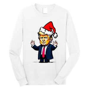 Donald Trump Christmas For Dads & Women Christmas Trump Long Sleeve Shirt