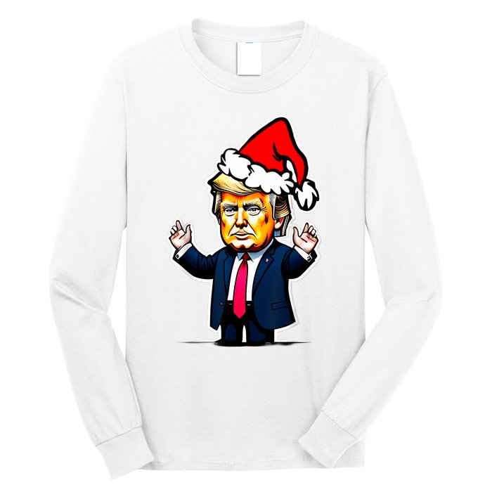 Donald Trump Christmas For Dads & Women Christmas Trump Long Sleeve Shirt