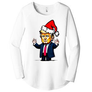 Donald Trump Christmas For Dads & Women Christmas Trump Women's Perfect Tri Tunic Long Sleeve Shirt