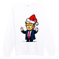 Donald Trump Christmas For Dads & Women Christmas Trump Premium Crewneck Sweatshirt