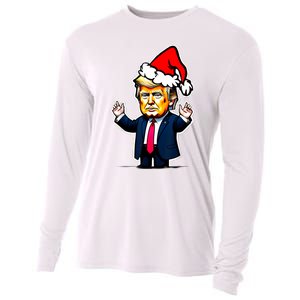 Donald Trump Christmas For Dads & Women Christmas Trump Cooling Performance Long Sleeve Crew