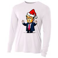 Donald Trump Christmas For Dads & Women Christmas Trump Cooling Performance Long Sleeve Crew