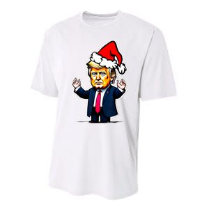 Donald Trump Christmas For Dads & Women Christmas Trump Performance Sprint T-Shirt