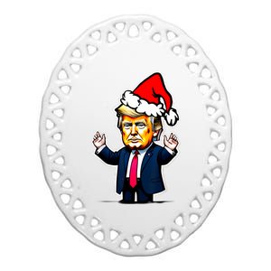 Donald Trump Christmas For Dads & Women Christmas Trump Ceramic Oval Ornament