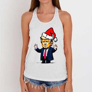 Donald Trump Christmas For Dads & Women Christmas Trump Women's Knotted Racerback Tank