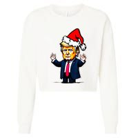 Donald Trump Christmas For Dads & Women Christmas Trump Cropped Pullover Crew