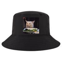 Dinner Table Cat Meme Funny Internet Yelling Confused Gift TShirt Cool Comfort Performance Bucket Hat
