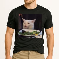 Dinner Table Cat Meme Funny Internet Yelling Confused Gift TShirt Cooling Performance Crew T-Shirt