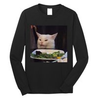 Dinner Table Cat Meme Funny Internet Yelling Confused Gift TShirt Long Sleeve Shirt