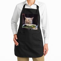 Dinner Table Cat Meme Funny Internet Yelling Confused Gift TShirt Apron