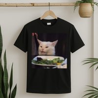 Dinner Table Cat Meme Funny Internet Yelling Confused Gift TShirt T-Shirt