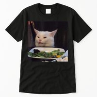 Dinner Table Cat Meme Funny Internet Yelling Confused Gift TShirt Tall T-Shirt