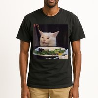 Dinner Table Cat Meme Funny Internet Yelling Confused Gift TShirt Tall T-Shirt