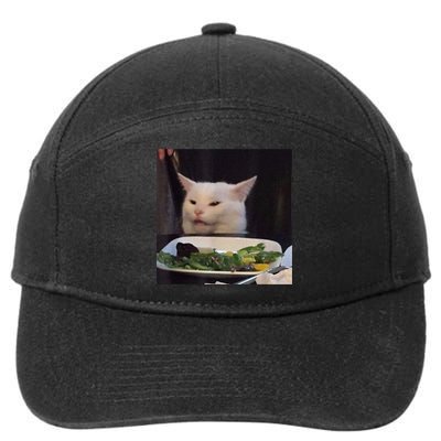 Dinner Table Cat Meme Funny Internet Yelling Confused Gift TShirt 7-Panel Snapback Hat