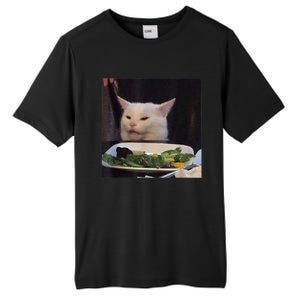 Dinner Table Cat Meme Funny Internet Yelling Confused Gift TShirt Tall Fusion ChromaSoft Performance T-Shirt