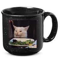 Dinner Table Cat Meme Funny Internet Yelling Confused Gift TShirt 15oz Campfire Ceramic Mug