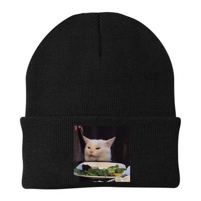 Dinner Table Cat Meme Funny Internet Yelling Confused Gift TShirt Beanie
