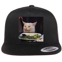 Dinner Table Cat Meme Funny Internet Yelling Confused Gift TShirt Flatbill Hat
