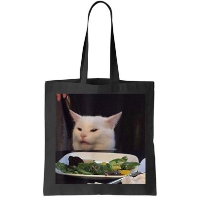 Dinner Table Cat Meme Funny Internet Yelling Confused Gift TShirt Bag