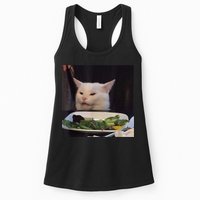 Dinner Table Cat Meme Funny Internet Yelling Confused Gift TShirt Womens Tank Top