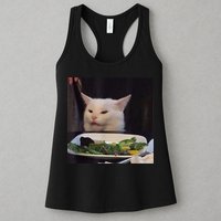Dinner Table Cat Meme Funny Internet Yelling Confused Gift TShirt Womens Tank Top