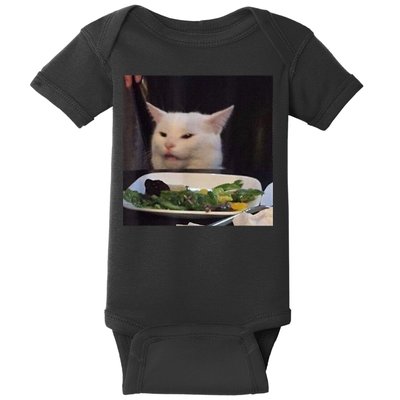 Dinner Table Cat Meme Funny Internet Yelling Confused Gift TShirt Baby Bodysuit