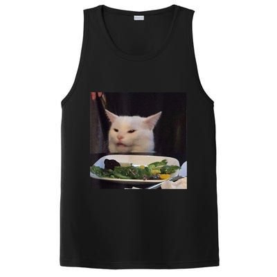 Dinner Table Cat Meme Funny Internet Yelling Confused Gift TShirt PosiCharge Competitor Tank