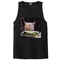 Dinner Table Cat Meme Funny Internet Yelling Confused Gift TShirt PosiCharge Competitor Tank