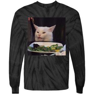 Dinner Table Cat Meme Funny Internet Yelling Confused Gift TShirt Tie-Dye Long Sleeve Shirt