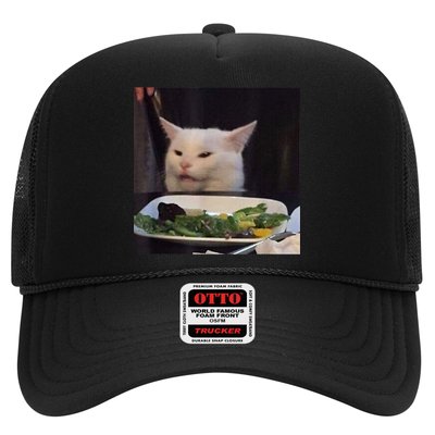 Dinner Table Cat Meme Funny Internet Yelling Confused Gift TShirt Trucker Hat